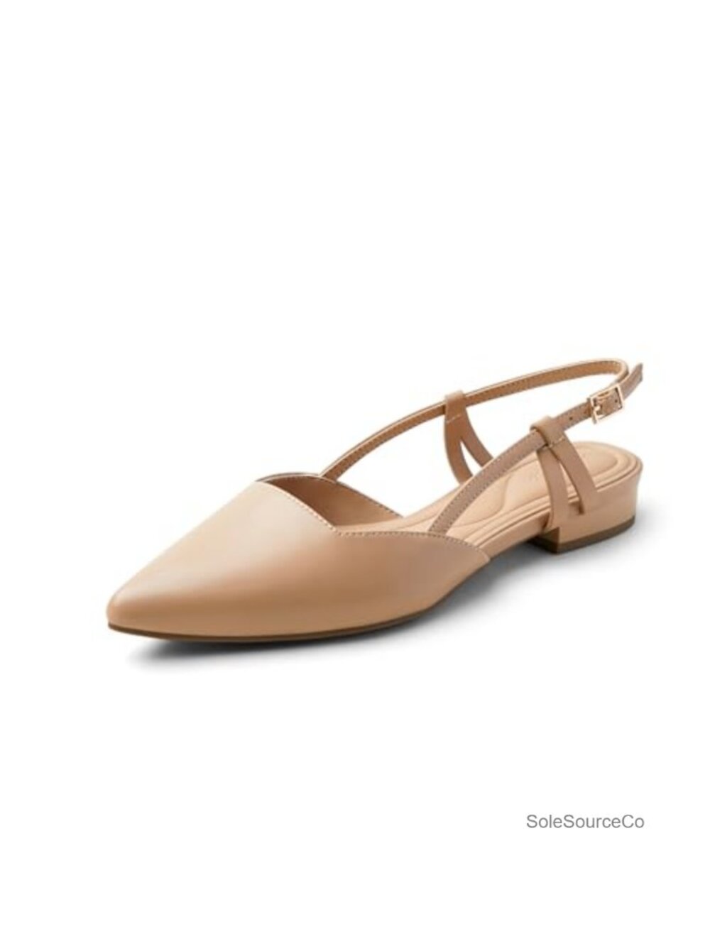 Slingback Flats for Women Pointed Toe Slip On Lightweight Comfort Dressy Work